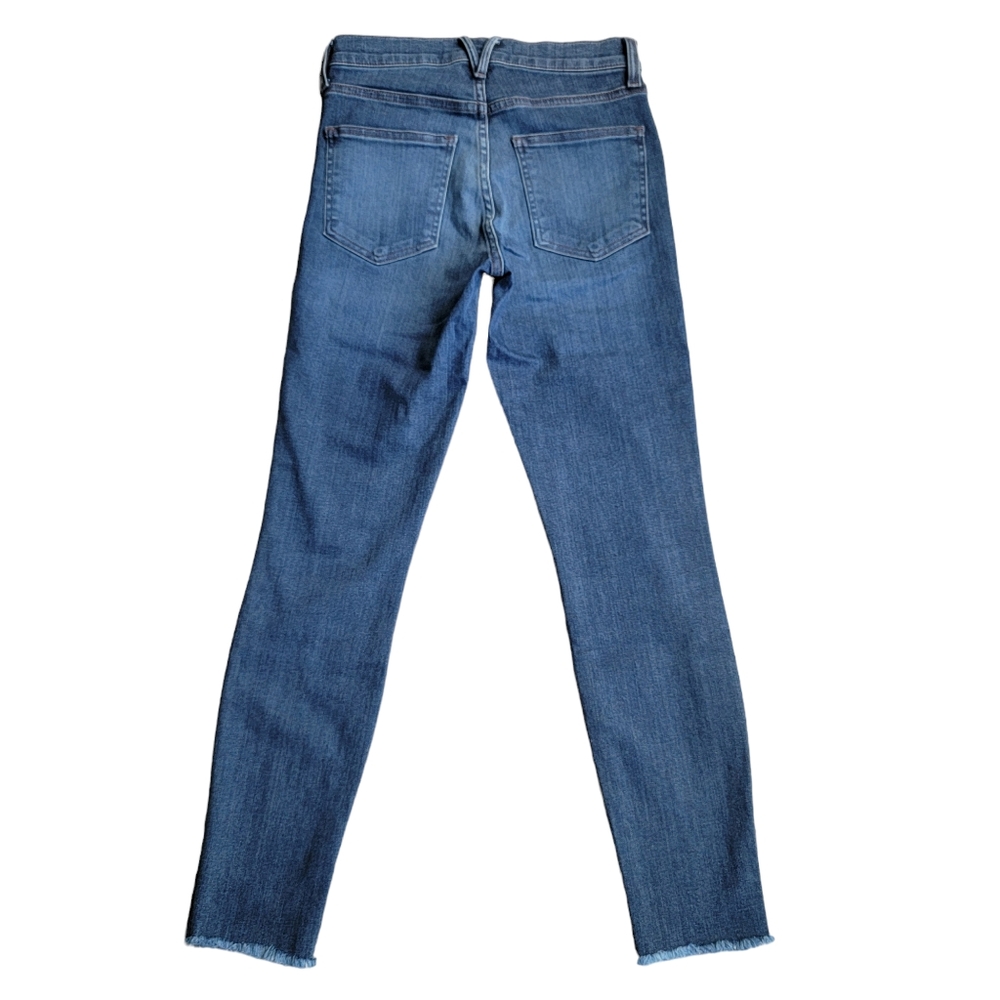 Veronica Beard Debbie High-Rise Button Fly Fray Hem Skinny Jeans Laguna … - Picture 15 of 16